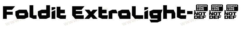 Foldit ExtraLight字体转换